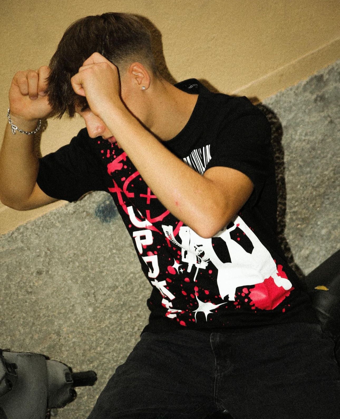 T-shirt Target Black/Red