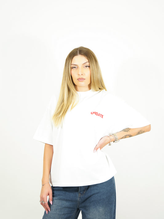 T-Shirt U Logo White/Red
