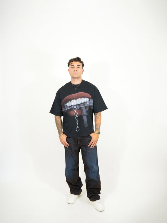 T-Shirt Mouth Black