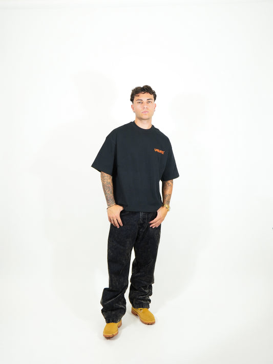 T-Shirt U Logo Black/Orange