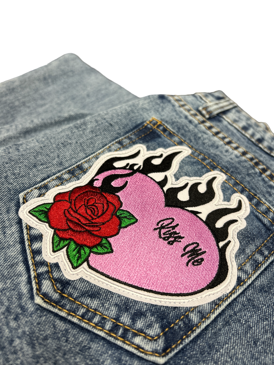 Denim Classic Blue Heart Patch