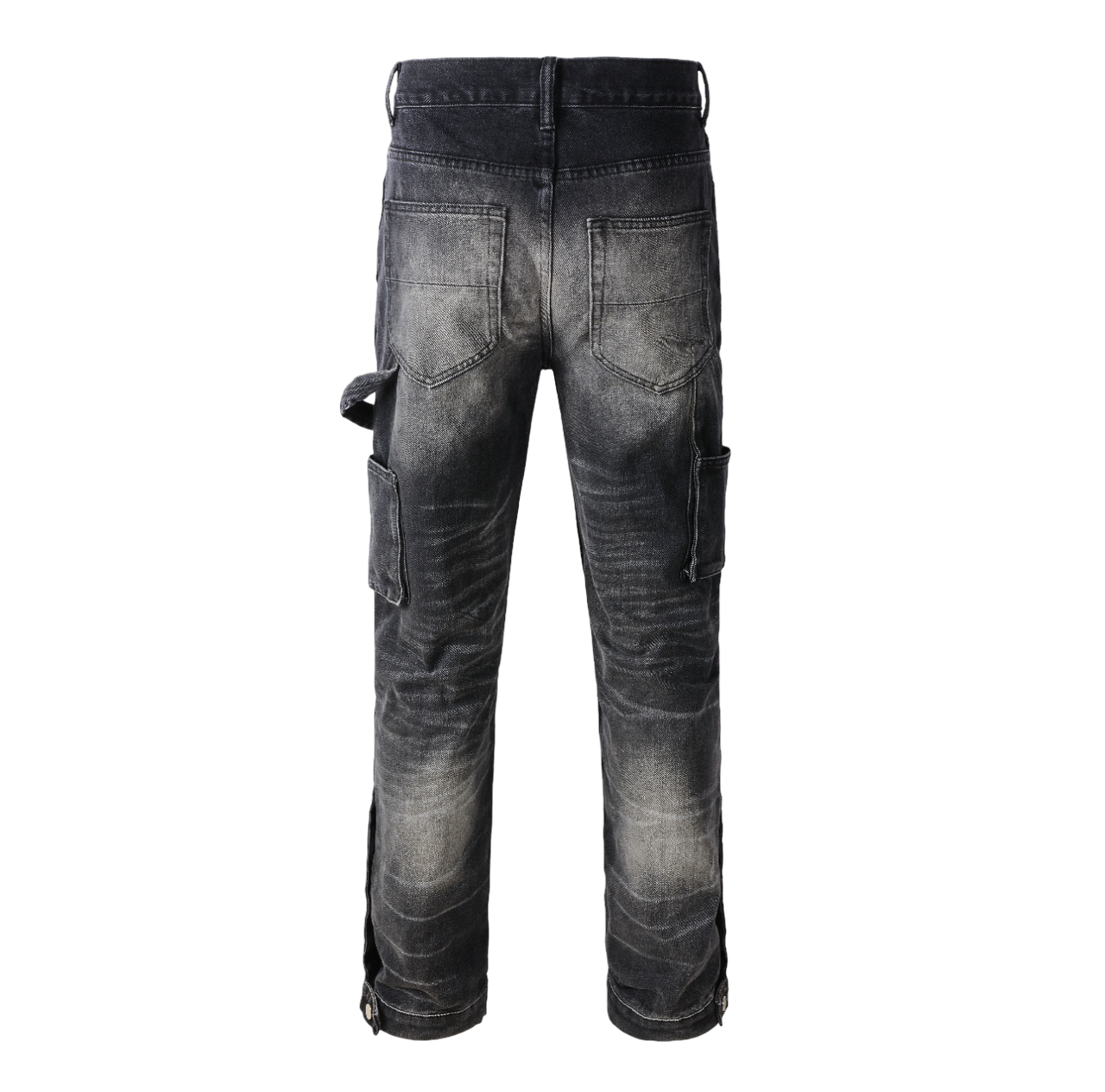 Denim Flare Black Botton