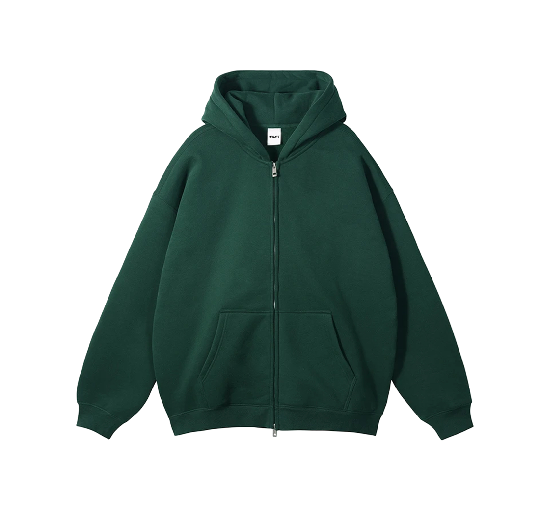 Hoodie Zip Classic Green