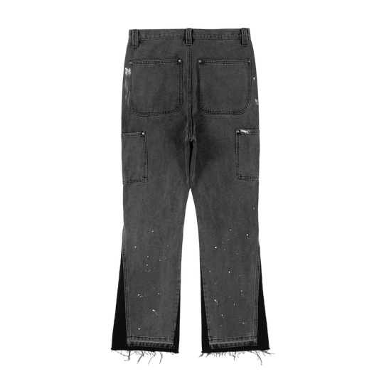 Denim Flare Patch Black