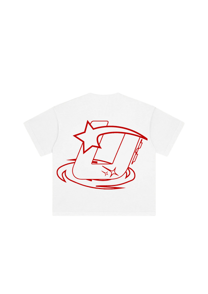 T-Shirt U Logo White/Red