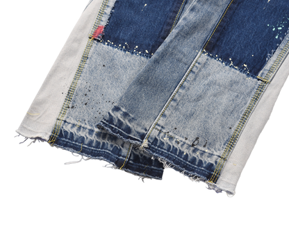Denim Flare Patch Blue