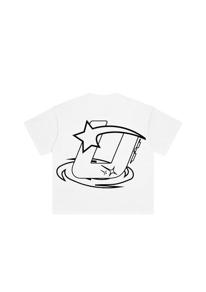T-Shirt U Logo White/Black