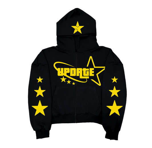 Hoodie Stars Boy Black/Yellow