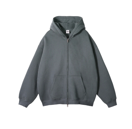Hoodie Zip Classic Grey