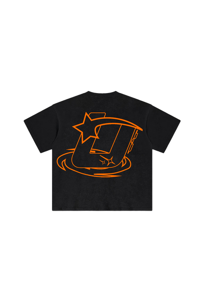 T-Shirt U Logo Black/Orange