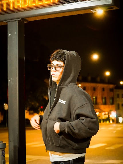 Hoodie Zip Talk Less