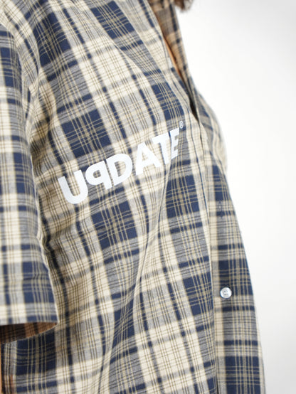 Camicia Scacchi Blu/Beige