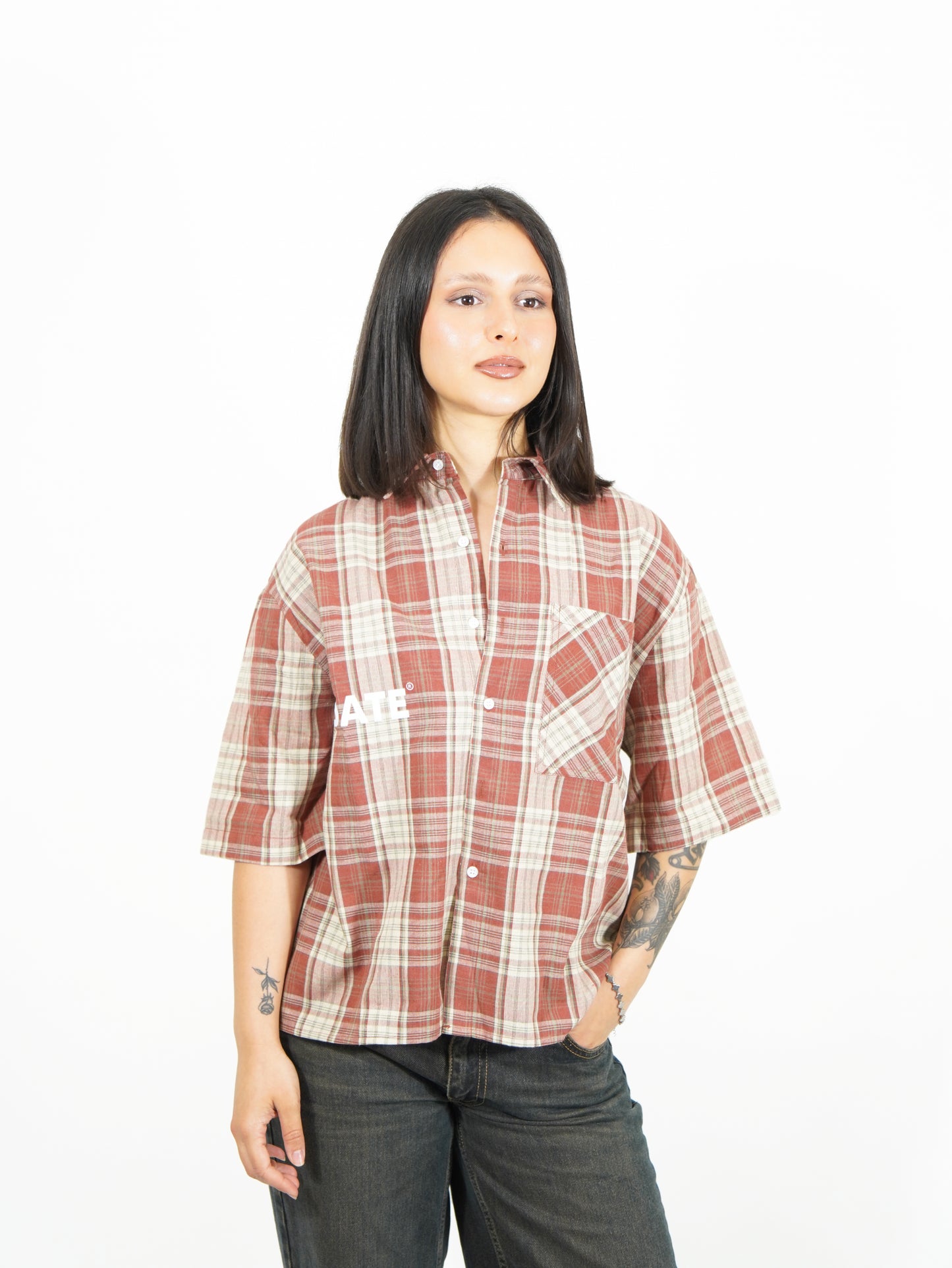Camicia Scacchi Red/Beige