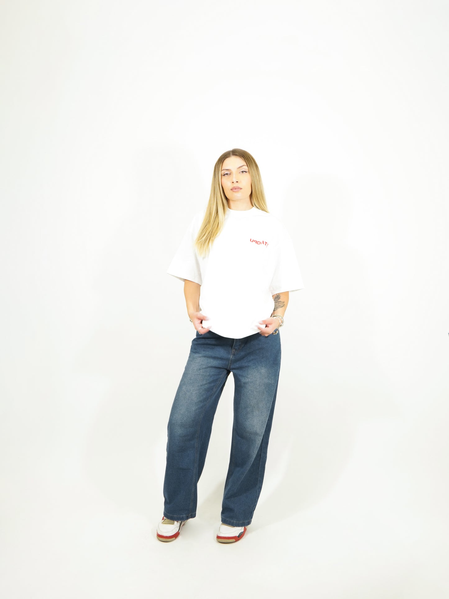 T-Shirt U Logo White/Red