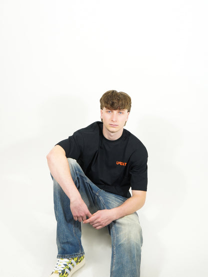 T-Shirt U Logo Black/Orange