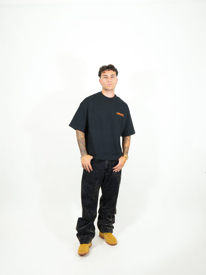 T-Shirt U Logo Black/Orange
