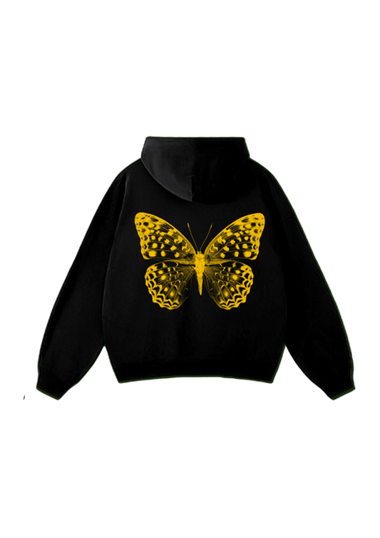 Hoodie Butterfly Yellow