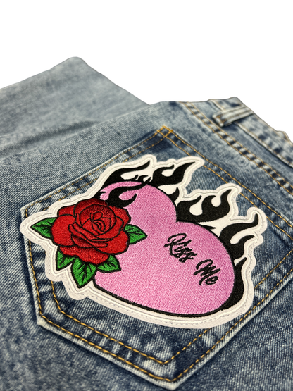 Denim Classic Blue Heart Patch