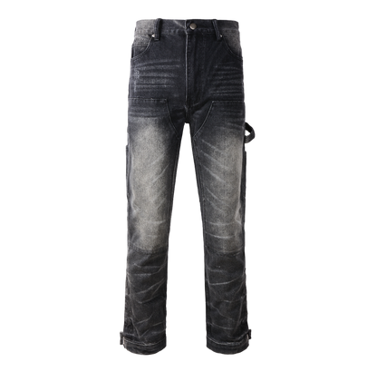 Denim Flare Black Botton