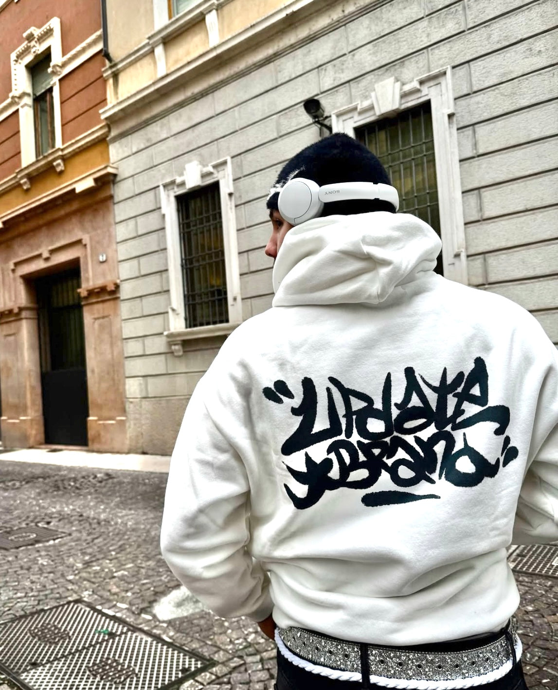 Hoodie Graffito White