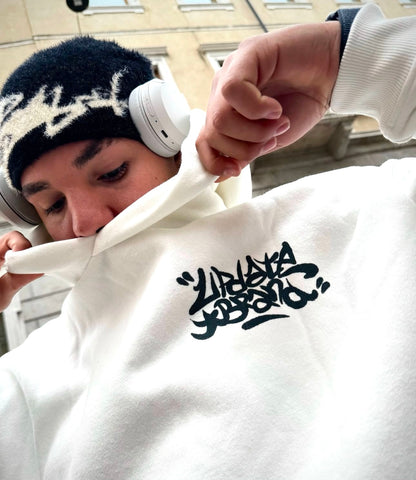 Hoodie Graffito White
