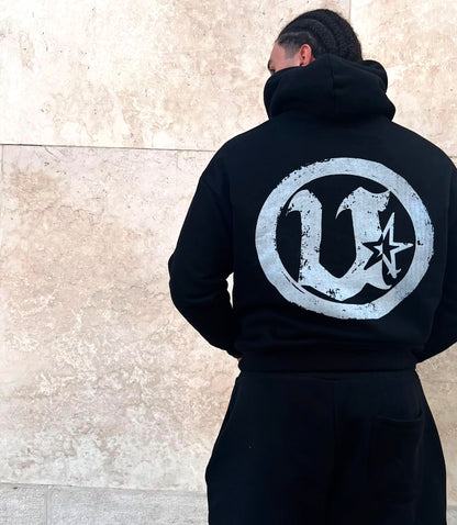 Hoodie U Logo Black