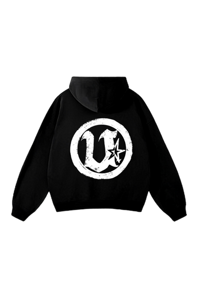 Hoodie U Logo Black