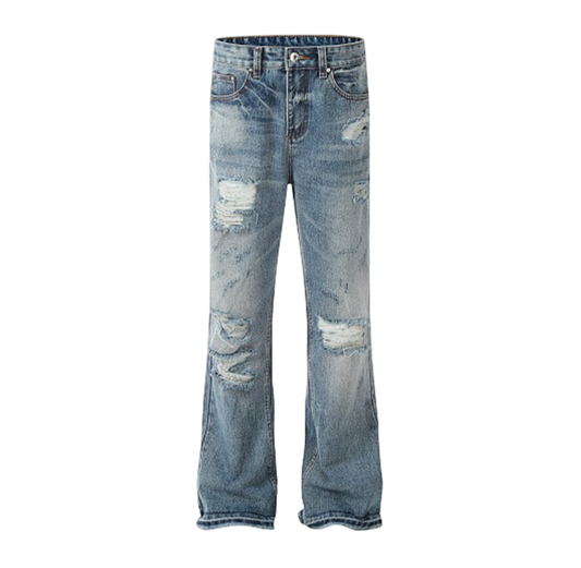 Denim Flare Distressed