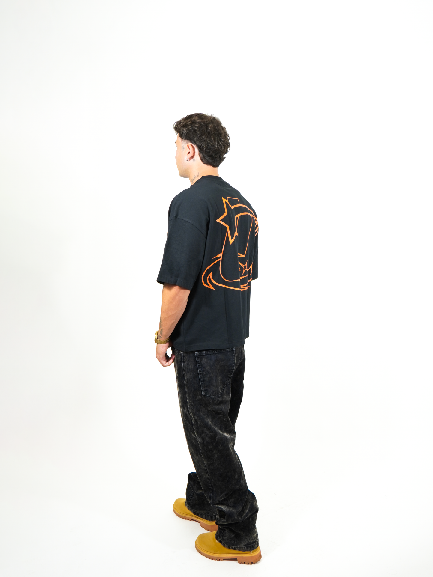 T-Shirt U Logo Black/Orange