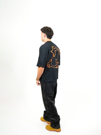 T-Shirt U Logo Black/Orange