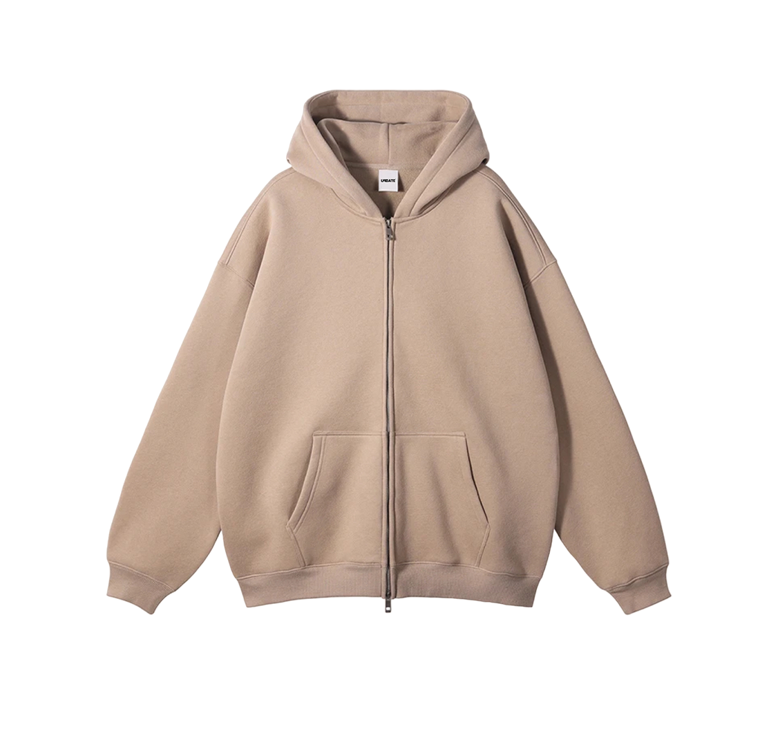 Hoodie Zip Classic Beige
