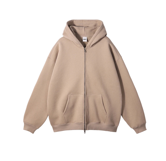 Hoodie Zip Classic Beige