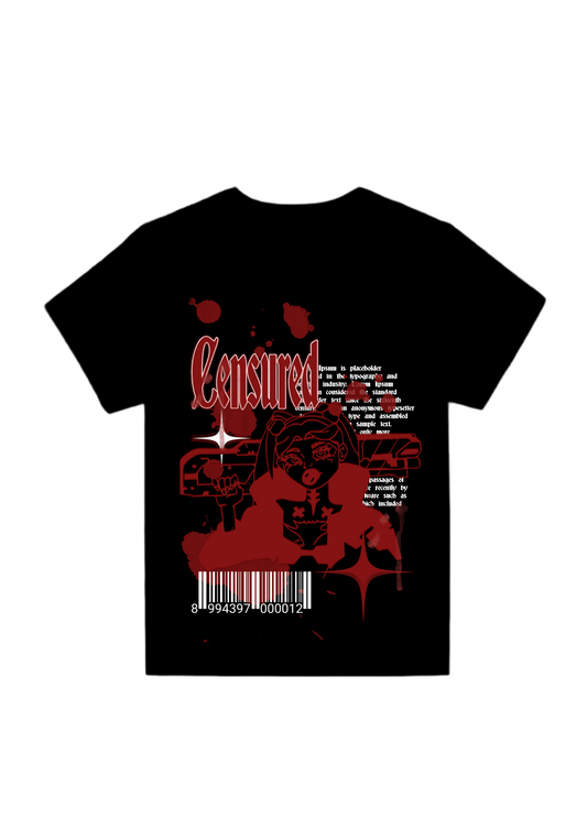 T-shirt Censured Black/Red