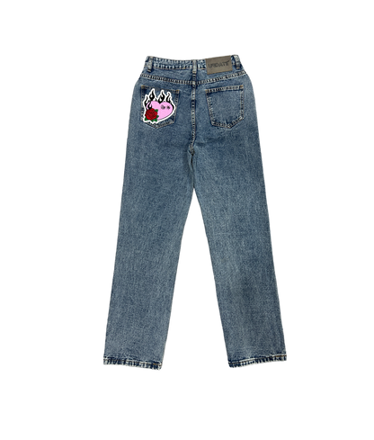 Denim Classic Blue Heart Patch