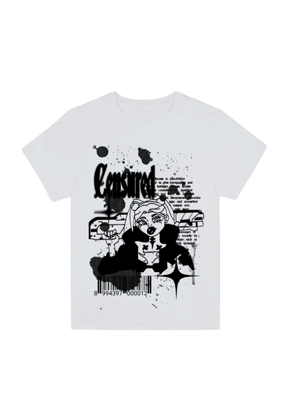 T-Shirt Censured White/Black