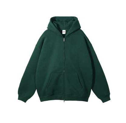 Hoodie Zip Classic Green