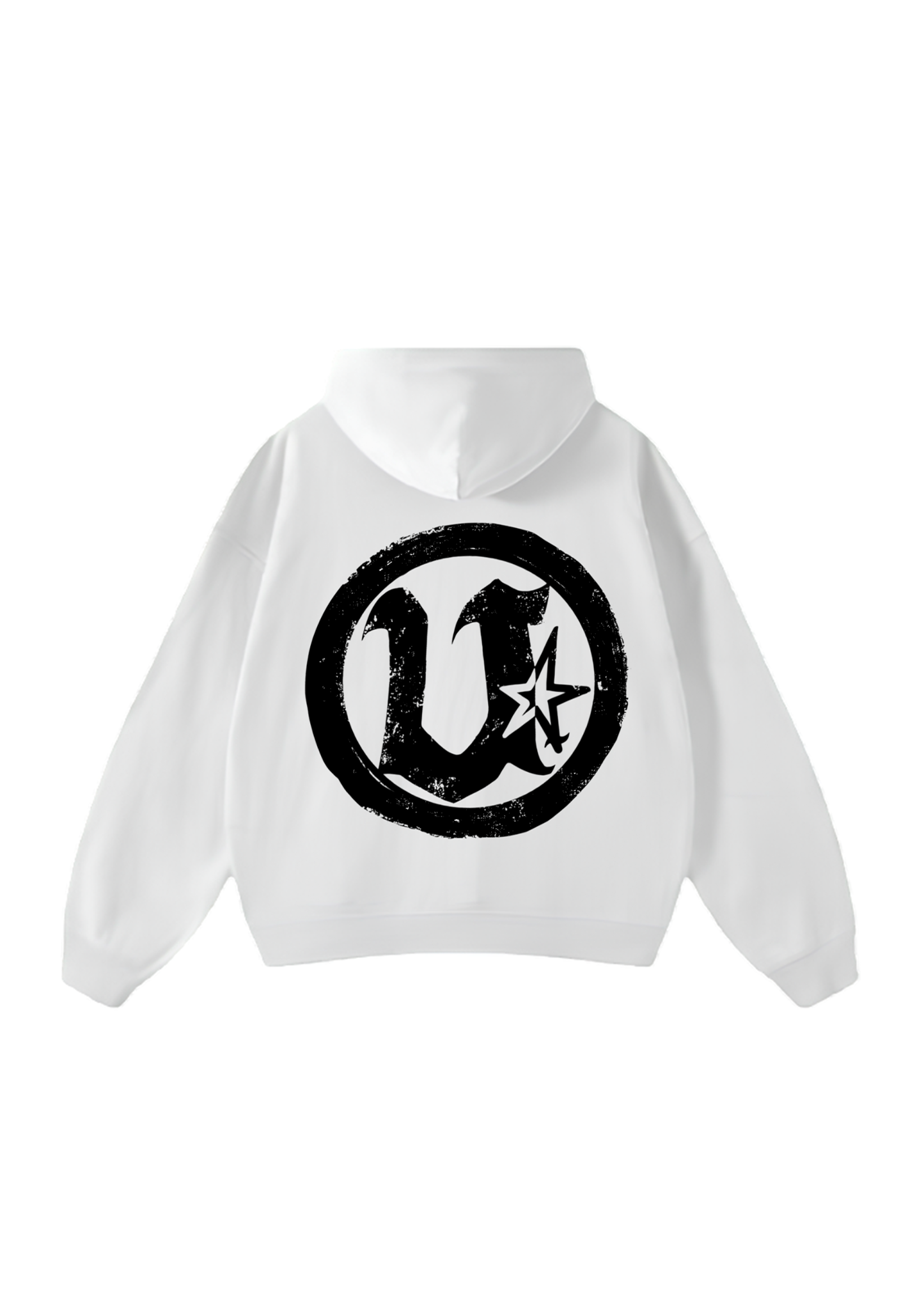 Hoodie U Logo White
