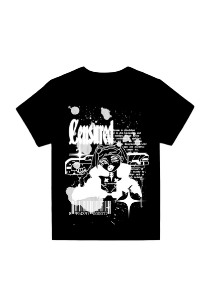 T-Shirt Censured Black/White