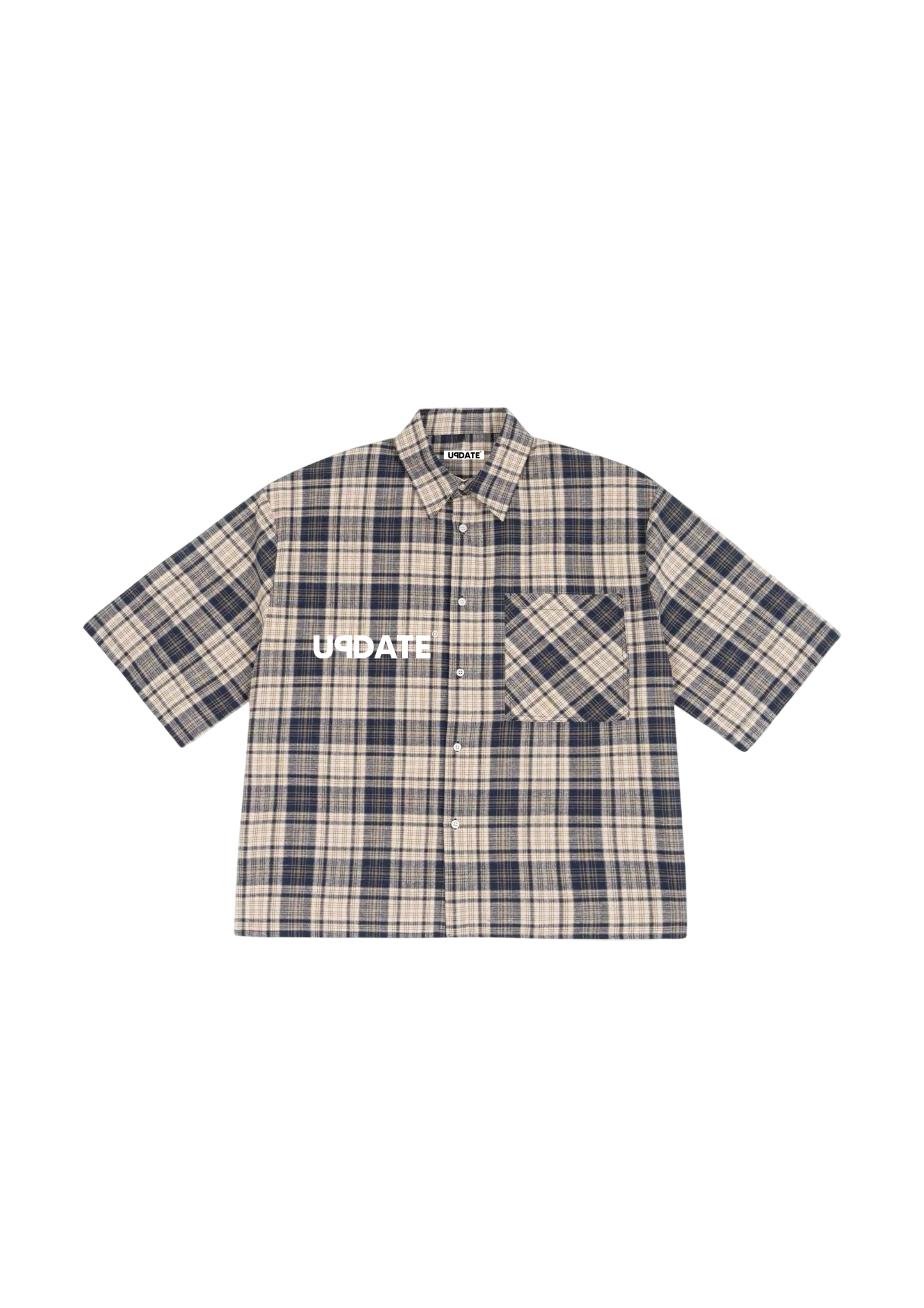 Camicia Scacchi Blu/Beige