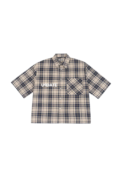 Camicia Scacchi Blu/Beige