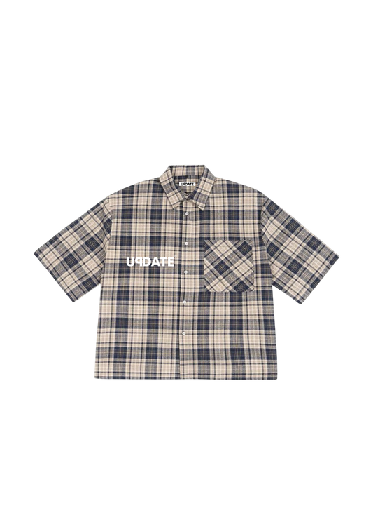 Camicia Scacchi Blu/Beige