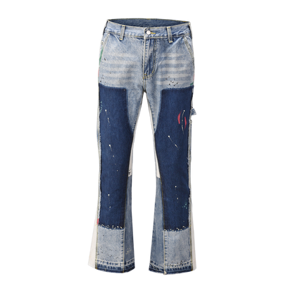 Denim Flare Patch Blue