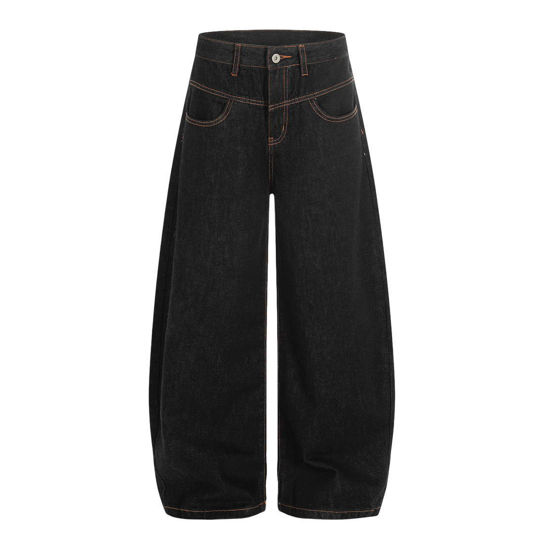 Denim Black Balloon