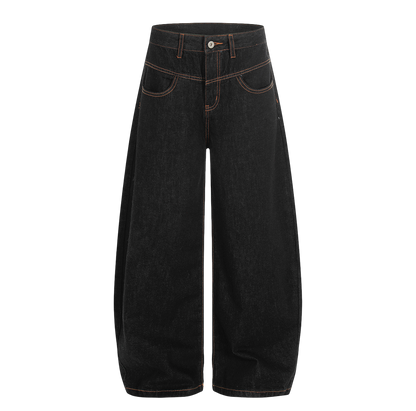 Denim Black Balloon