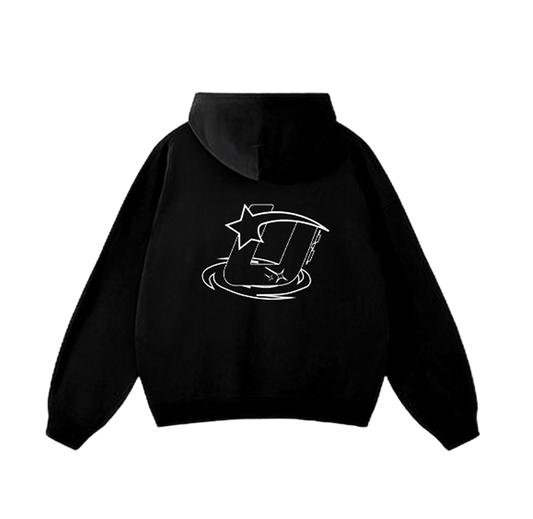 Hoodie Black Embroidered Logo