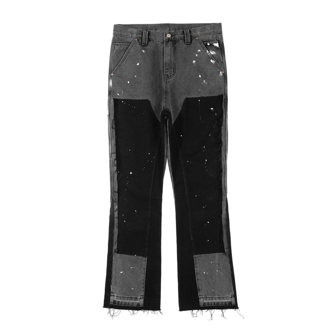 Denim Flare Patch Black