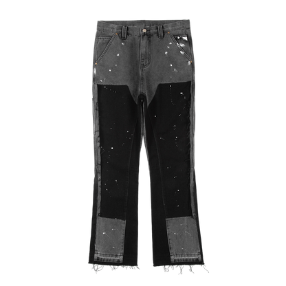 Denim Flare Patch Black