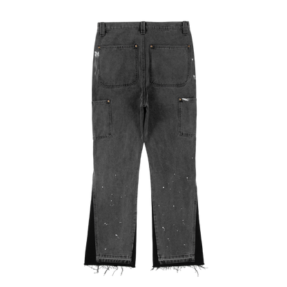 Denim Flare Patch Black