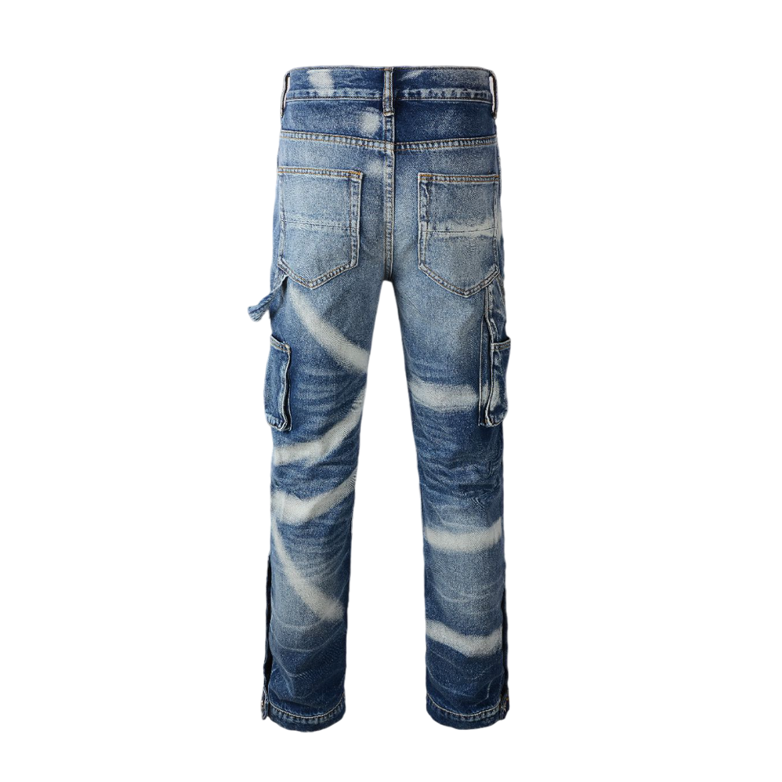 Denim Flare White Line