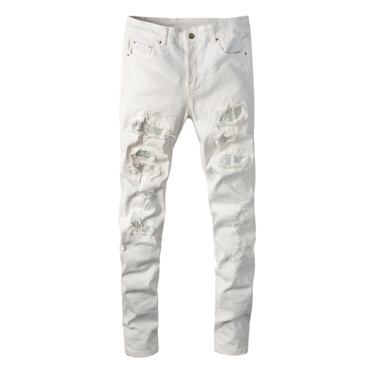Jeans Skinny White Diamond